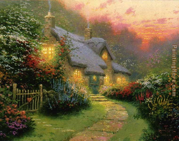 Glory of Evening painting - Thomas Kinkade Glory of Evening art painting